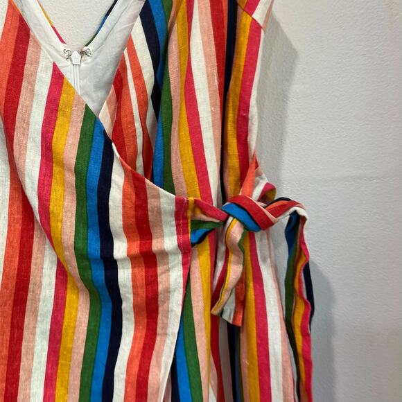 Le Lis Collection Linen Blend Rainbow Colorful Romper Size S - Picture 4 of 9